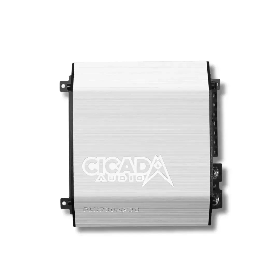 Cicada Audio FLX700.4PRO — Ultra-Compact 4-Channel DSP PRO Amplifier (700W) for Harley & Bagger Audio