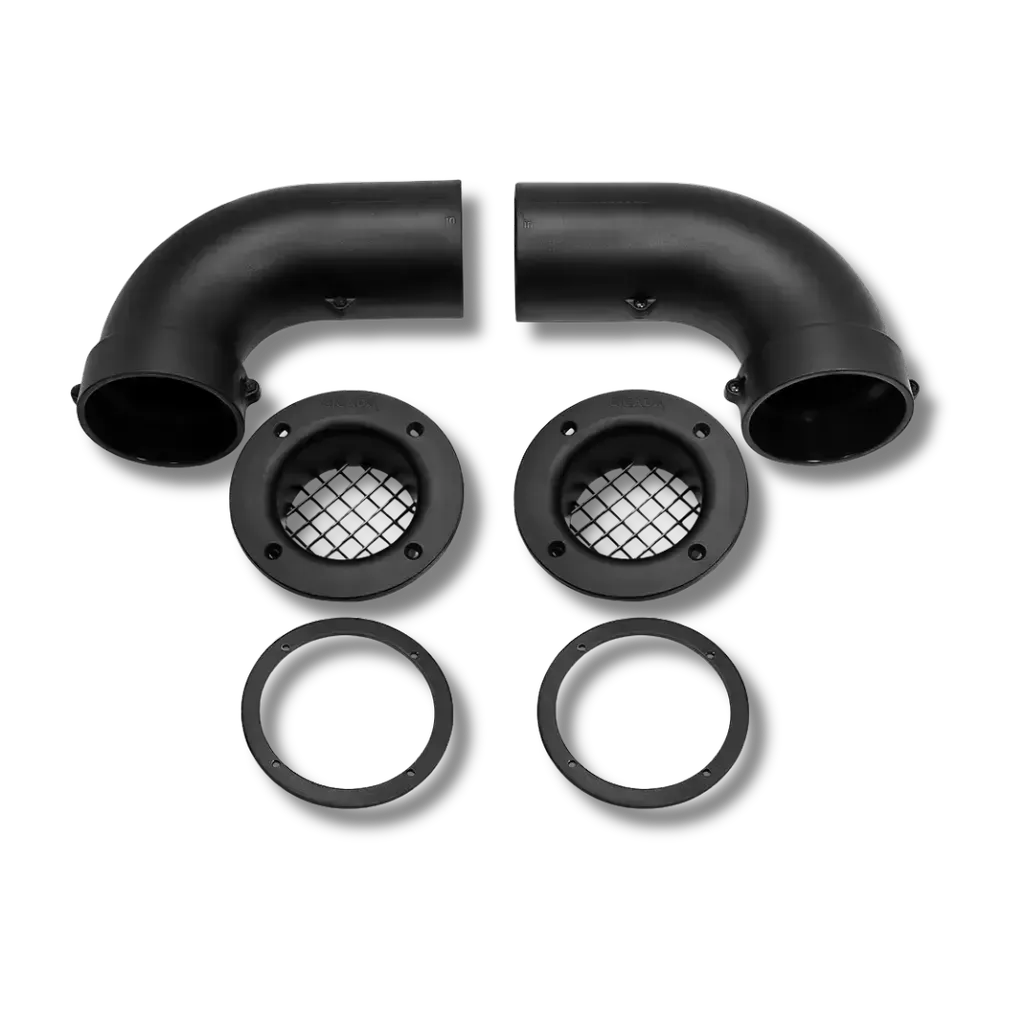 Cicada Audio HDPORT3 3″ Right-Angle Aero Port Kit (Motorcycle Saddlebag Applications)