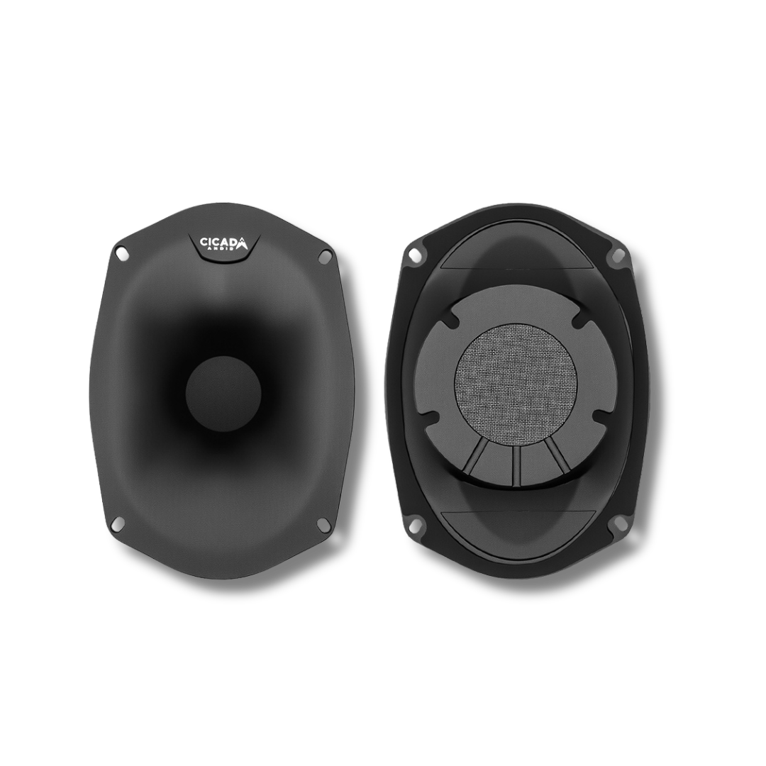 Cicada Audio RR3WG-69F — 6×9" Flat Acoustic Waveguide for RR2TM & RR3TM Tweeter Motors (Pair)