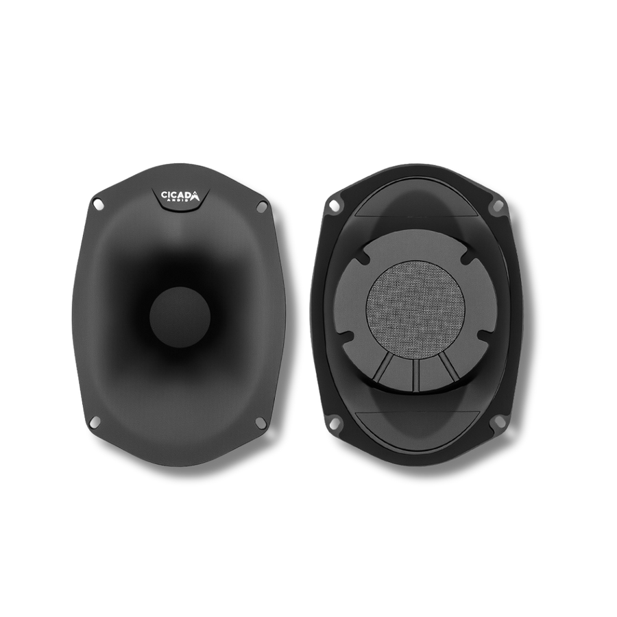 Cicada Audio RR3WG-69F — 6×9" Flat Acoustic Waveguide for RR2TM & RR3TM Tweeter Motors (Pair)