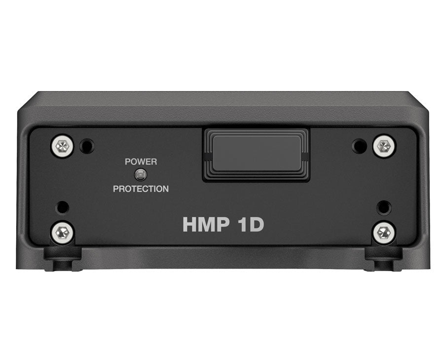Hertz HMP1D — Compact 1-Channel Class-D Motorcycle Subwoofer Amplifier (300W RMS @ 2Ω)