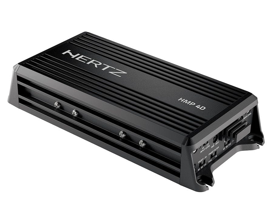 Hertz HMP4D — Compact 4-Channel Class-D Motorcycle Amplifier (260W RMS / 65W x4 @ 2Ω)
