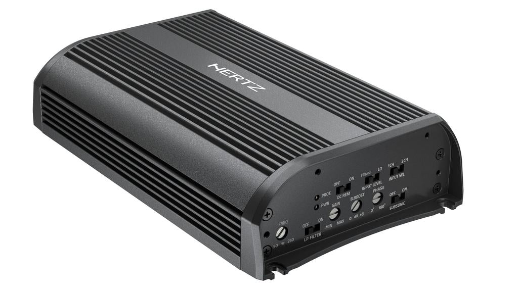 Hertz SP1.900 — Compact 1-Channel Class-D Motorcycle Subwoofer Amplifier (1,000W RMS @ 1Ω)