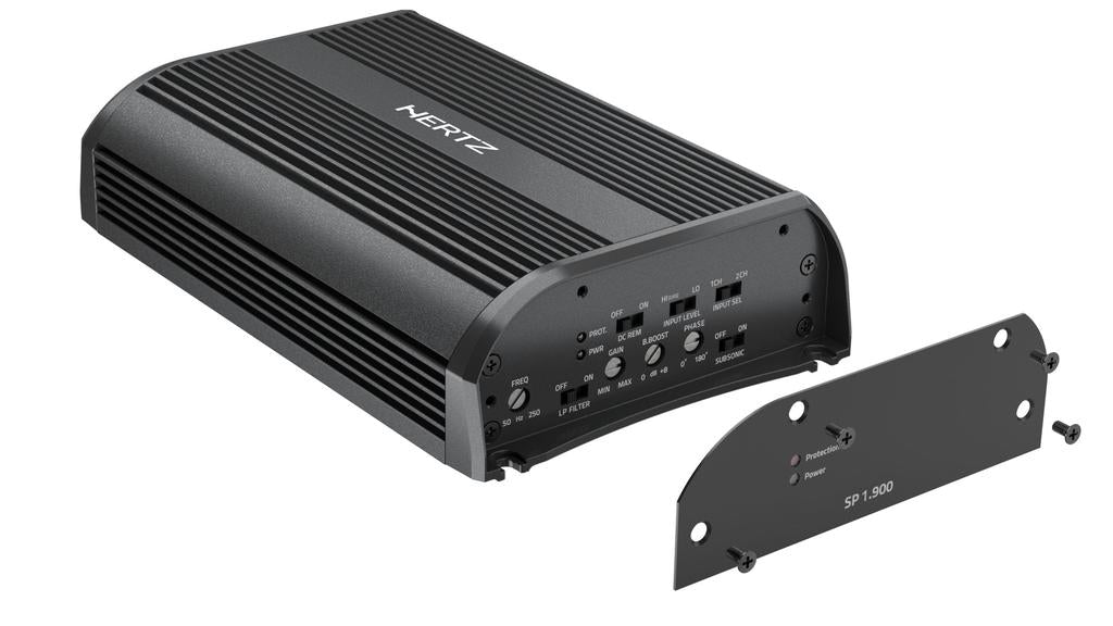 Hertz SP1.900 — Compact 1-Channel Class-D Motorcycle Subwoofer Amplifier (1,000W RMS @ 1Ω)