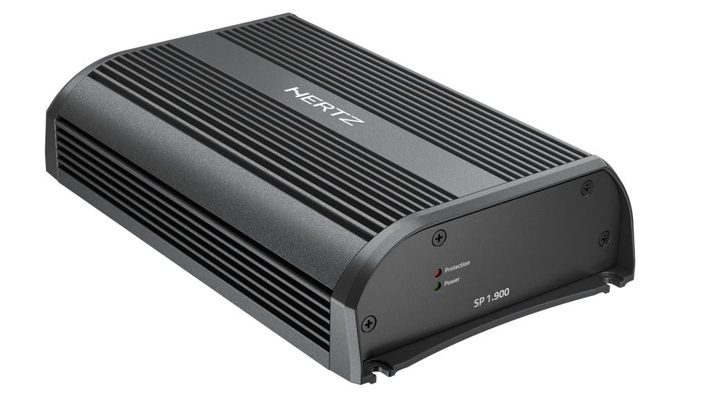 Hertz SP1.900 — Compact 1-Channel Class-D Motorcycle Subwoofer Amplifier (1,000W RMS @ 1Ω)