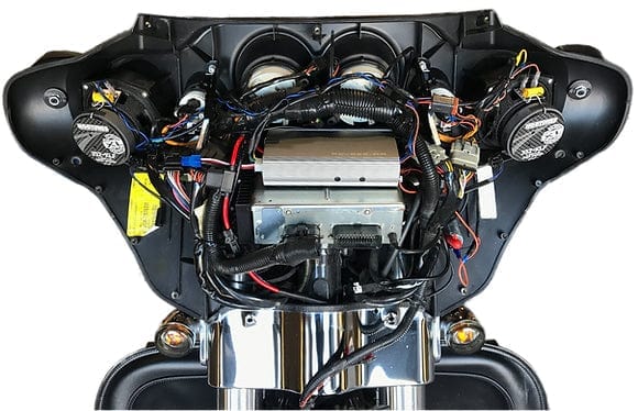 Hogtunes 225-SG-KIT-XL – REV 225-RM Amp & XL 6.5" Front Speaker Kit for Street Glide (2014–2023)