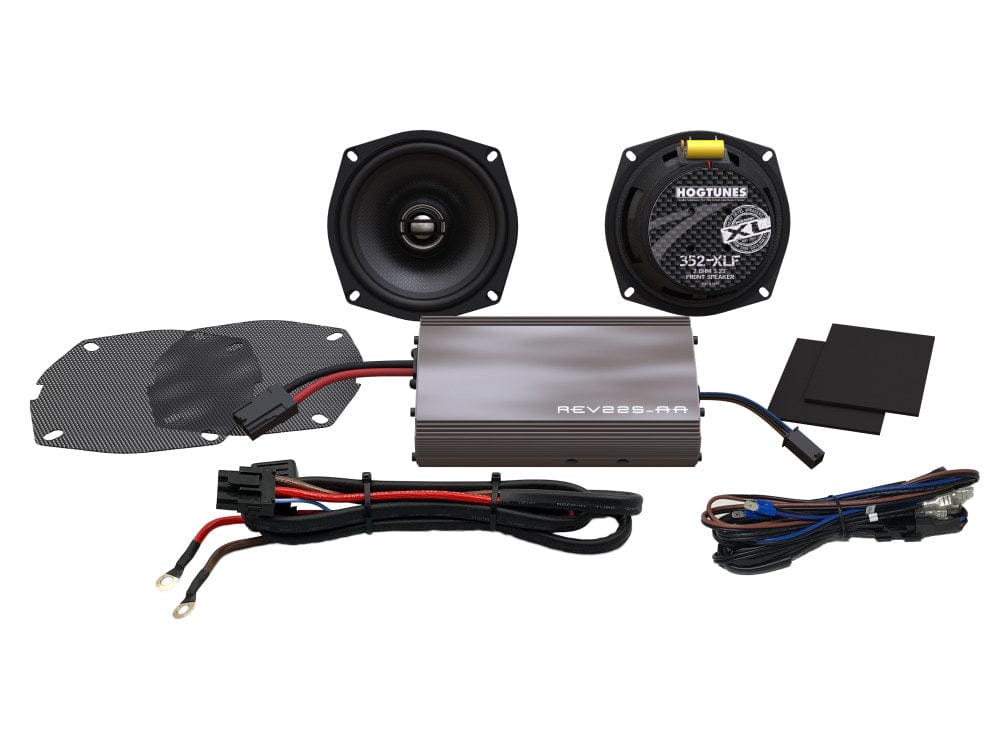 Hogtunes 225-SG-KIT-XL – REV 225-RM Amp & XL 6.5" Front Speaker Kit for Street Glide (2014–2023)