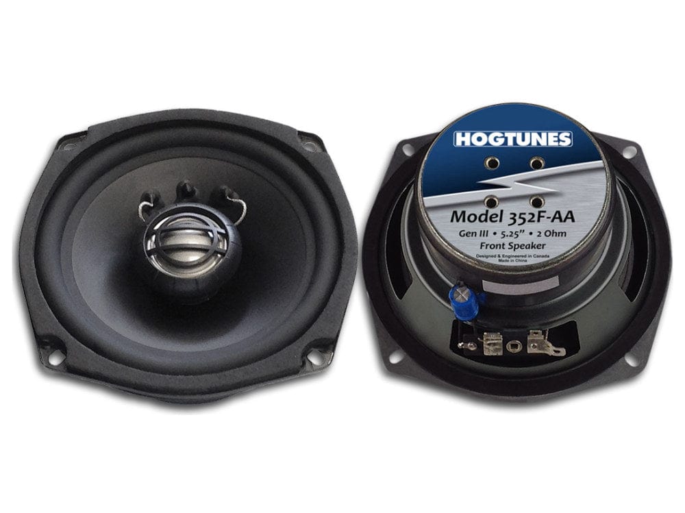 Hogtunes 352F-AA – 5.25" Replacement Front Speakers for Harley Touring 1998–2013