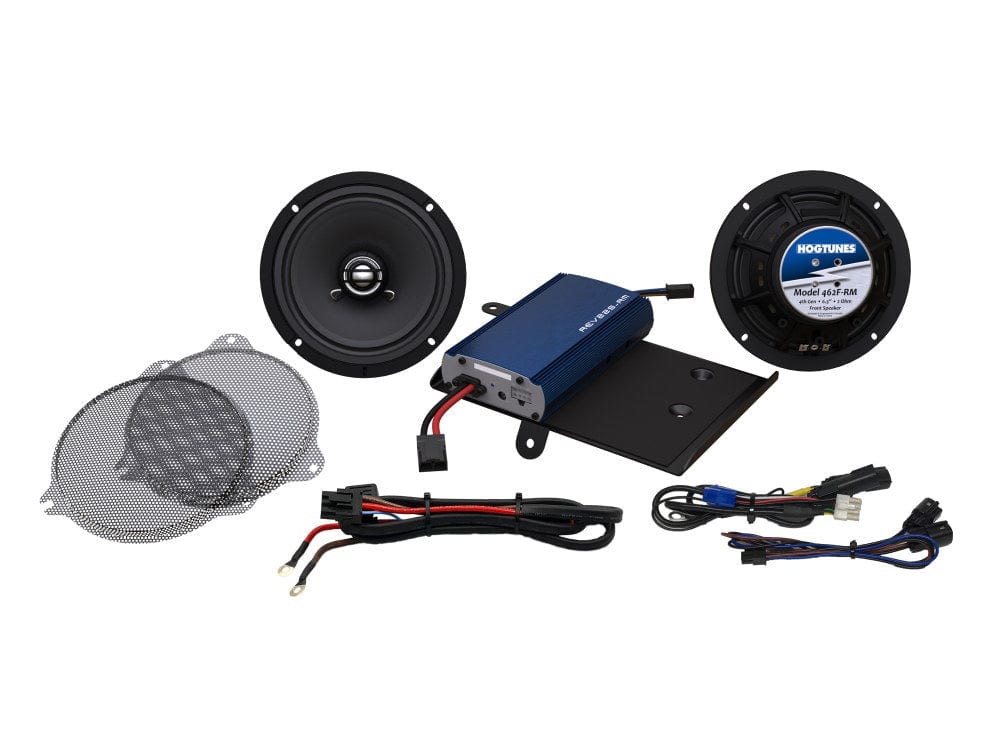 Hogtunes G4-SG-RM – QC 225-RM Amp & G4 6.5" Front Speaker Kit for Street Glide (2014–2023)