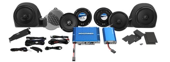 Hogtunes QC ULTRA 6-RM – QC 475-RM + REV 225-RM Dual Amp 6-Speaker G4 Ultra Kit (2014–2023)