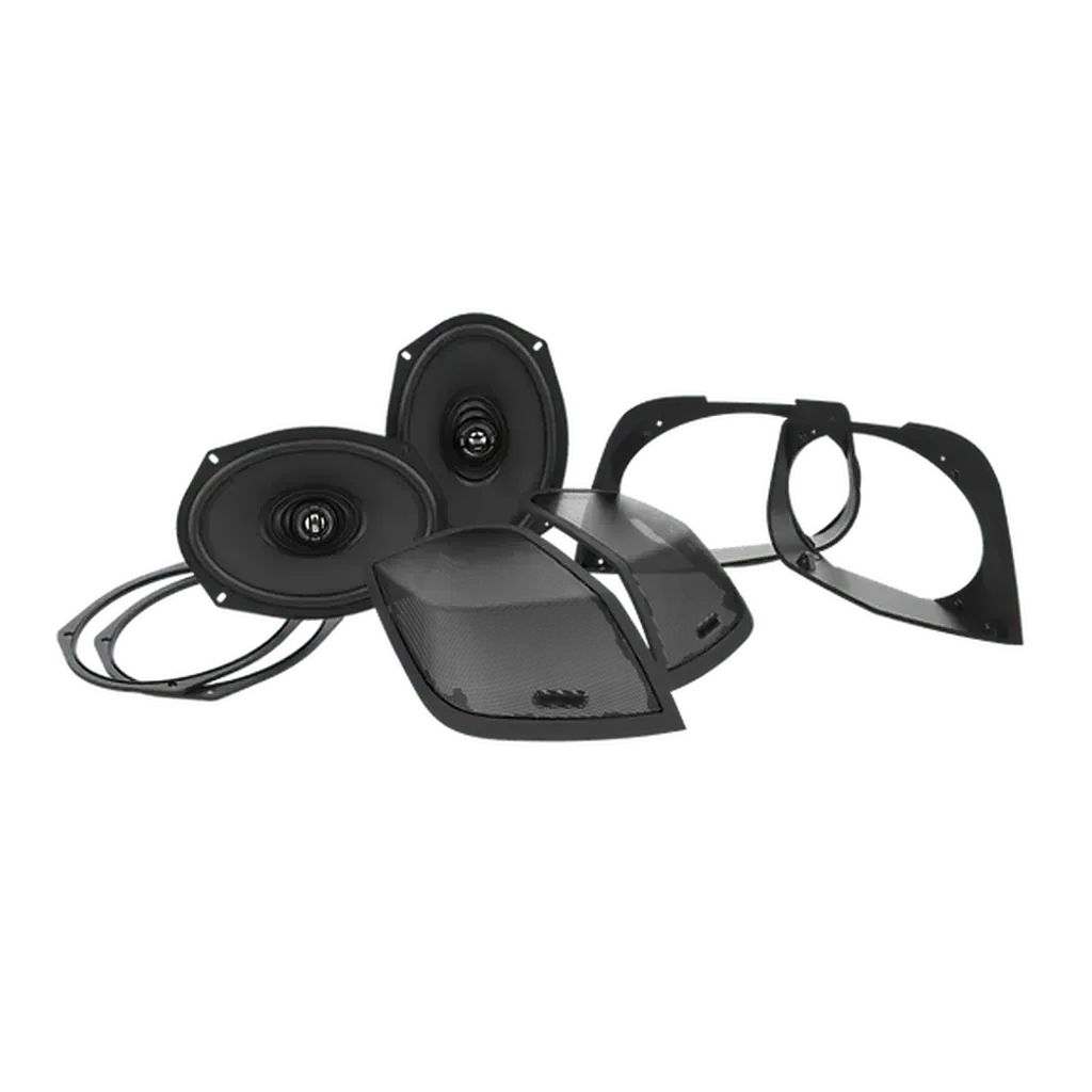 Hogtunes Retro 692-LID-RM – 6×9 Saddlebag Cut-In Kit with Speakers for Harley Touring (2014–2023)