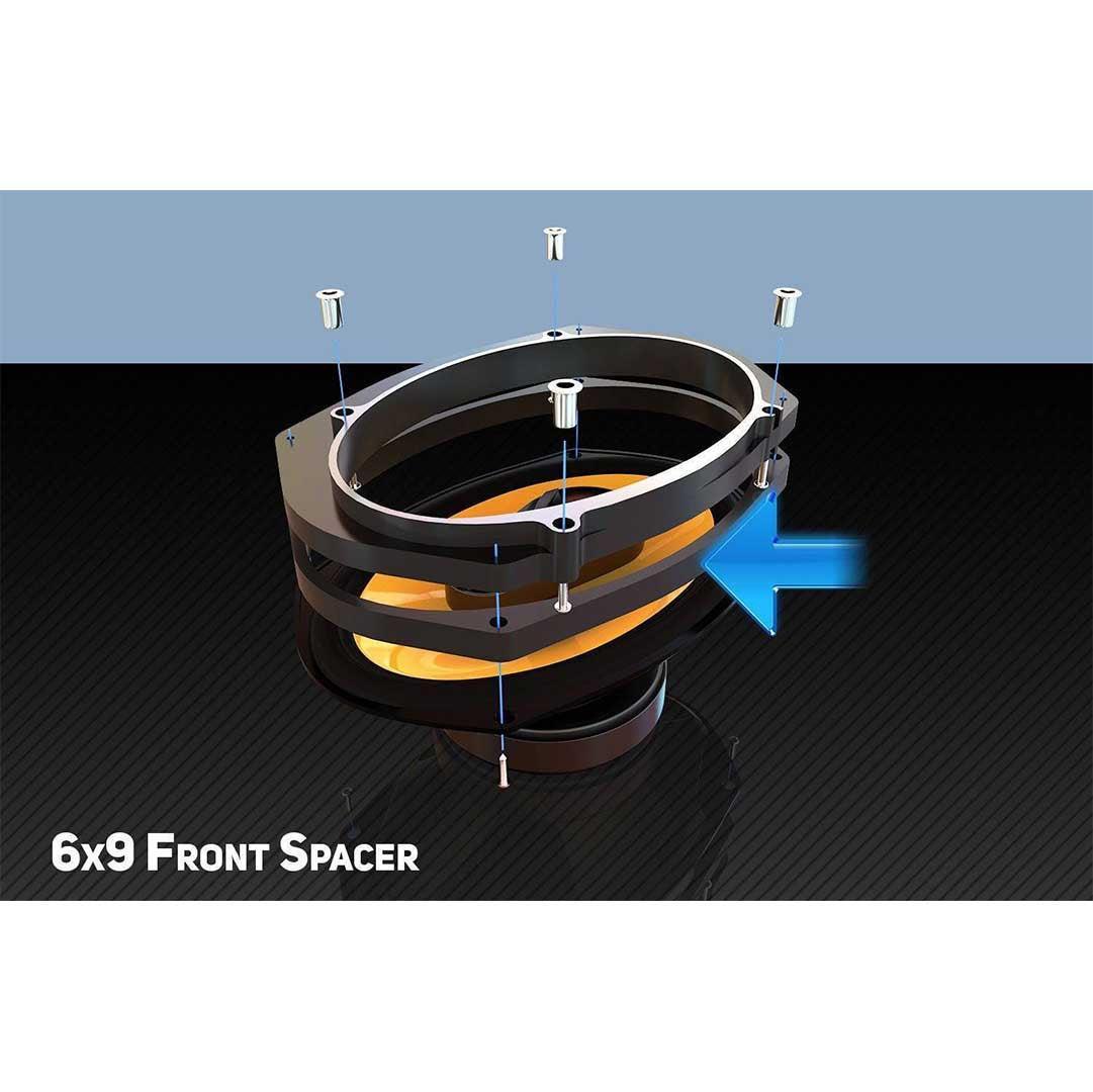 Pair of 1/2″ 6×9 Speaker Spacers for Harley