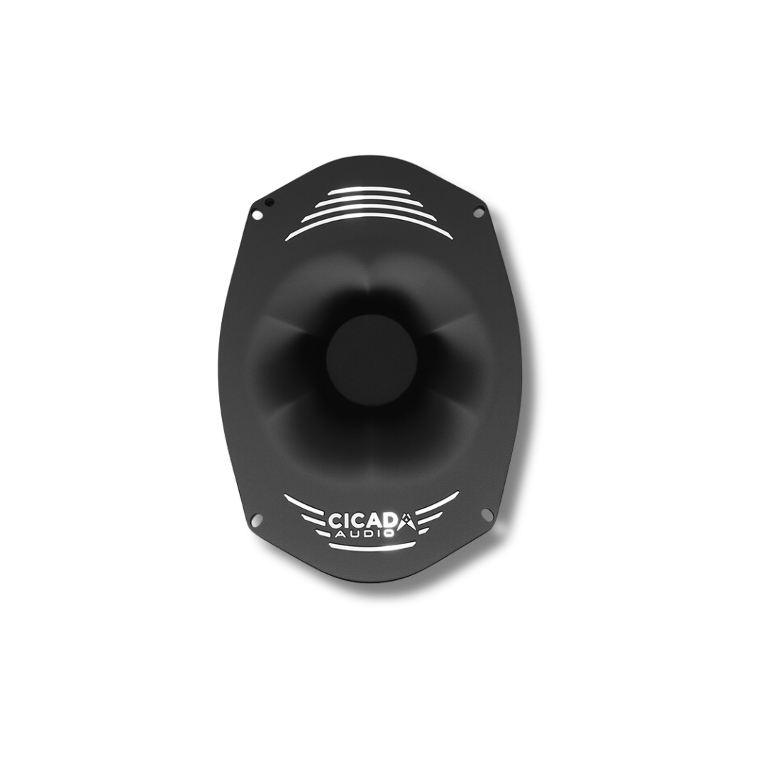 Cicada Audio RR3WG-69A — 6×9" Angled Acoustic Waveguide for RR2TM & RR3TM Tweeter Motors (Pair)