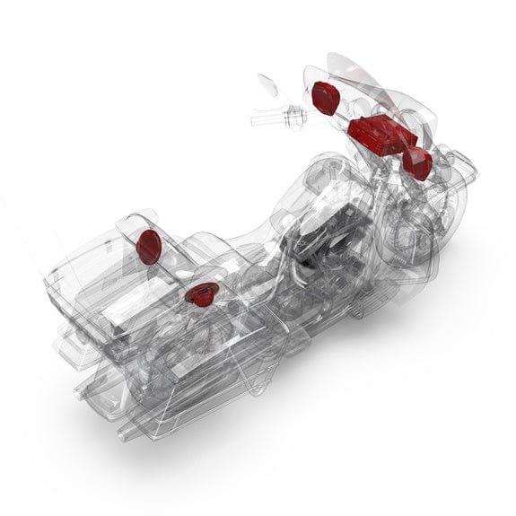 Rockford Fosgate 1998-2013 Electra Glide® Ultra Classic® Source Unit & 4-Speaker Kit