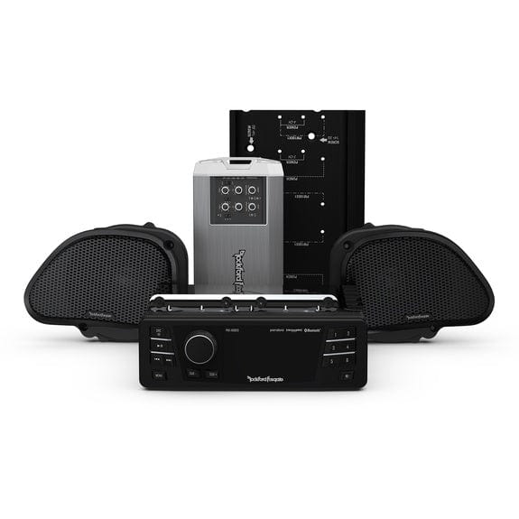 Rockford Fosgate 1998-2013 Road Glide® Source Unit, 2-Speaker & Amp Kit