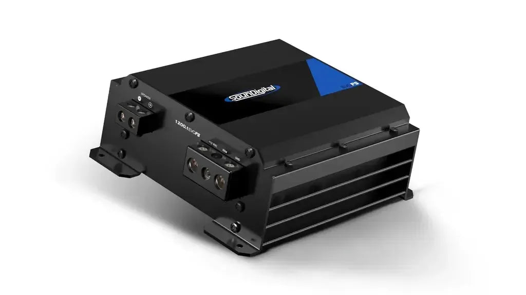 SounDigital EVO PS 1200.1 — Compact 1-Channel Class-D Motorcycle Subwoofer Amplifier (1,200W RMS @ 4Ω)