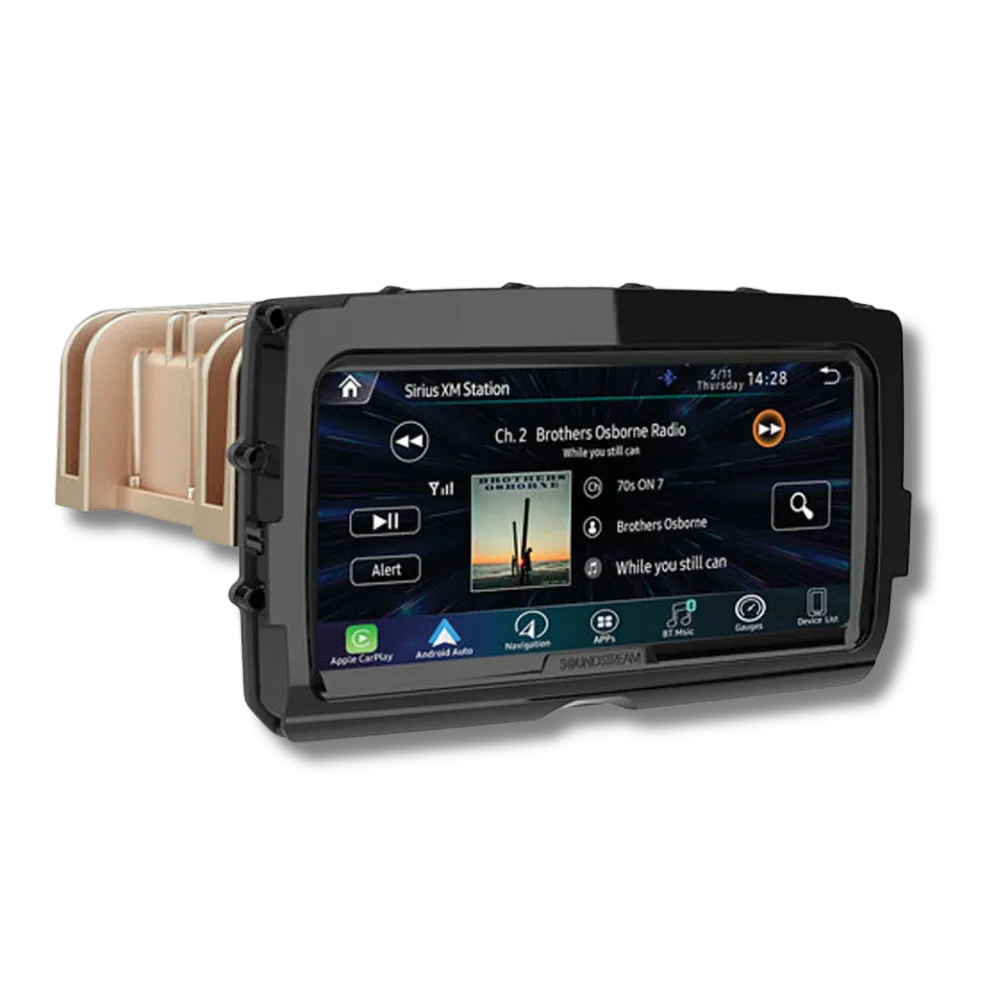 SoundStream HDHU.V2 8.3” Plug & Play Head Unit With Wireless Apple CarPlay And Android Auto For 2014-2023 Harley Davidson® Touring Motorcycles