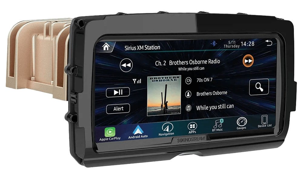 SoundStream HDHU.V2 8.3” Plug & Play Head Unit With Wireless Apple CarPlay And Android Auto For 2014-2023 Harley Davidson® Touring Motorcycles