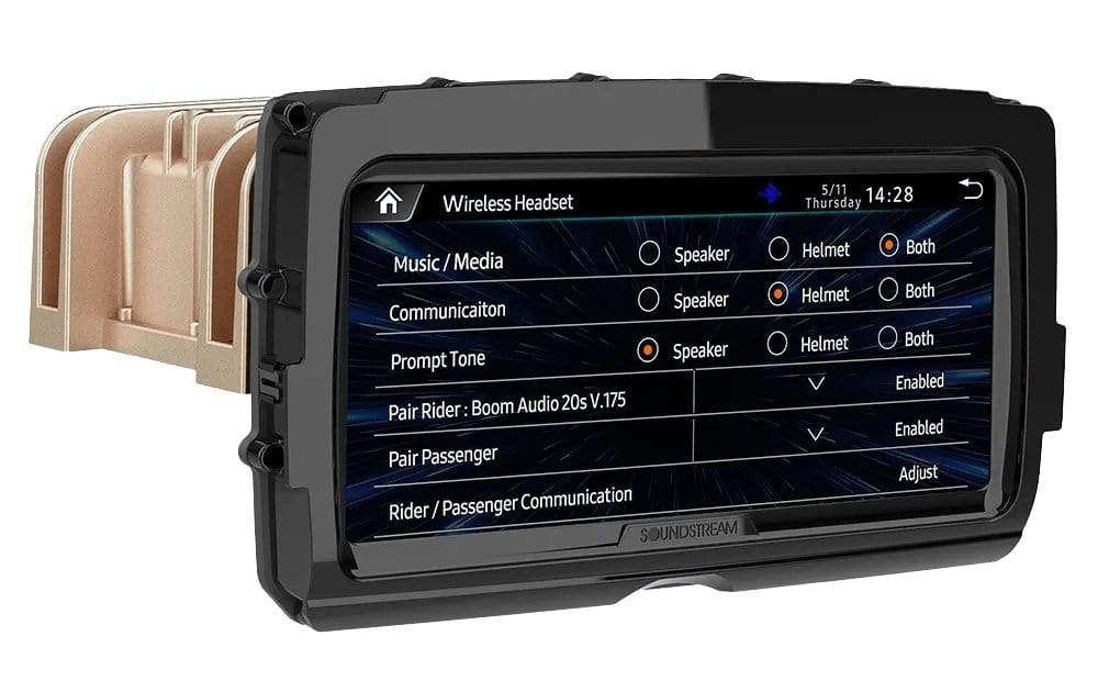 SoundStream HDHU.V2 8.3” Plug & Play Head Unit With Wireless Apple CarPlay And Android Auto For 2014-2023 Harley Davidson® Touring Motorcycles