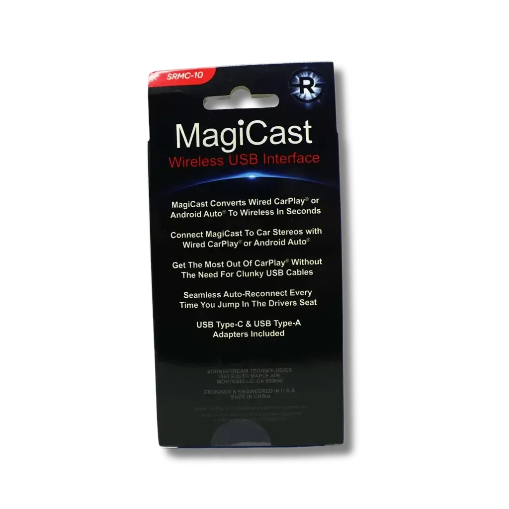 Soundstream MagiCast Wireless CarPlay Android Auto USB Interface