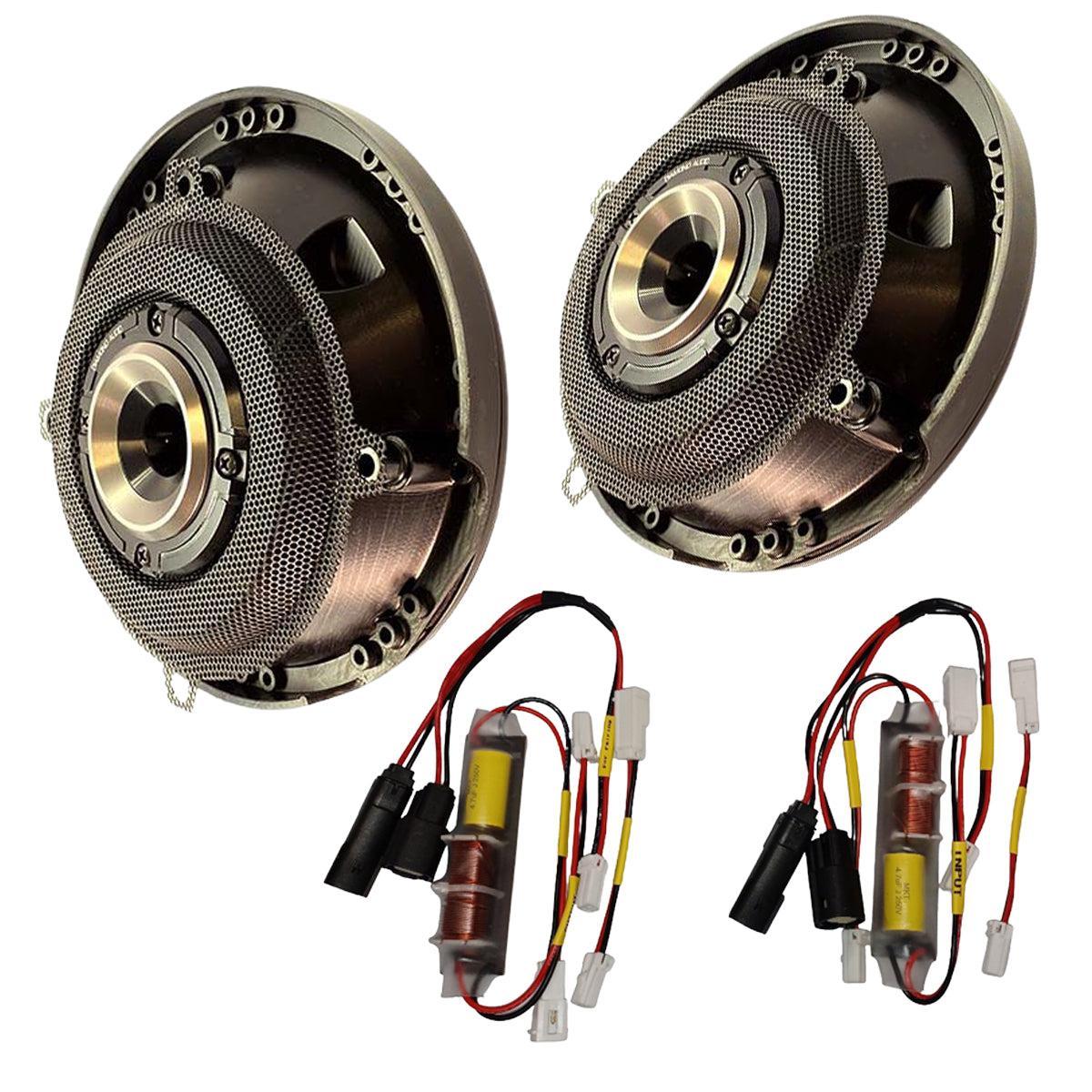 Velocity 1998–2013 Street Glide Horn-Loaded Speaker Grills with 6.5″ Adapters