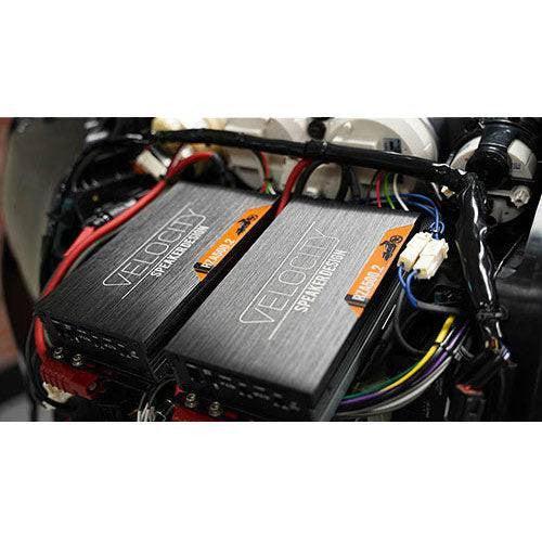 Velocity RZA500.2 Twin — Dual 2-Channel Class-D Amplifier Combo for Harley-Davidson (400W RMS / 100W x4)