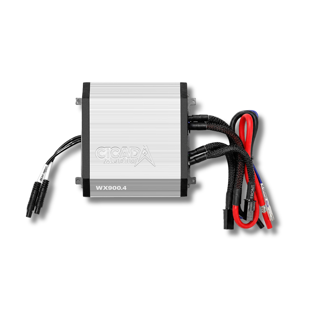 Cicada Audio WX900.4 – Waterproof 4-Channel Amplifier (225W x4 @ 2Ω)